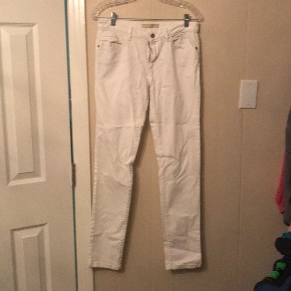 Zara denim white jeans